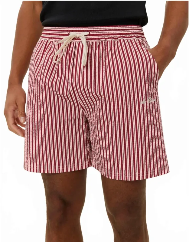 Stripe Seersucker Swim Shorts