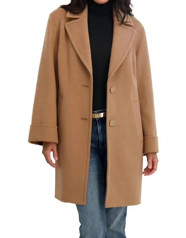 Double-faced Soft Wool Topper Coat