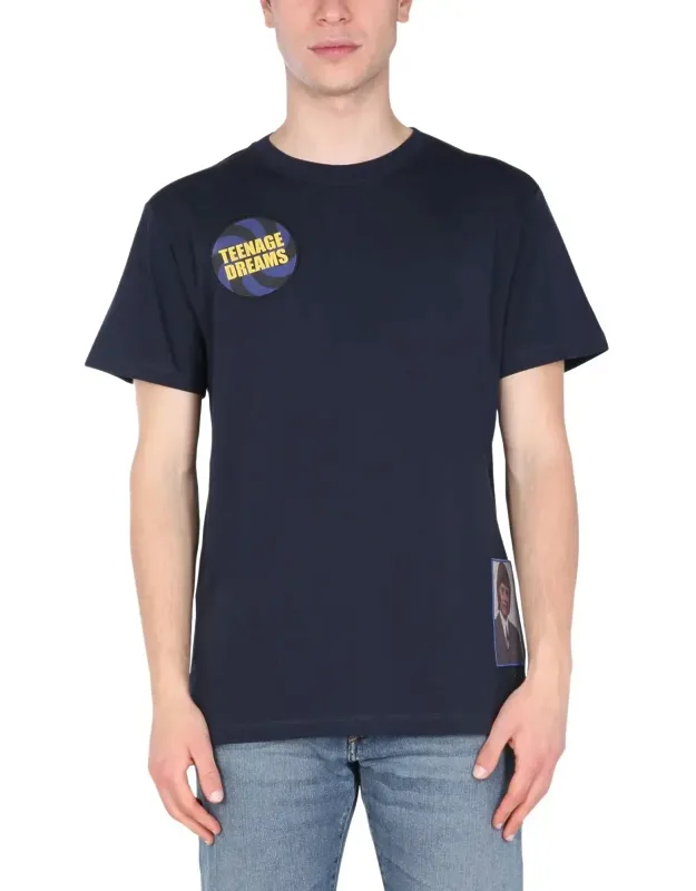 Artistic Patch Crew Neck T-shirt