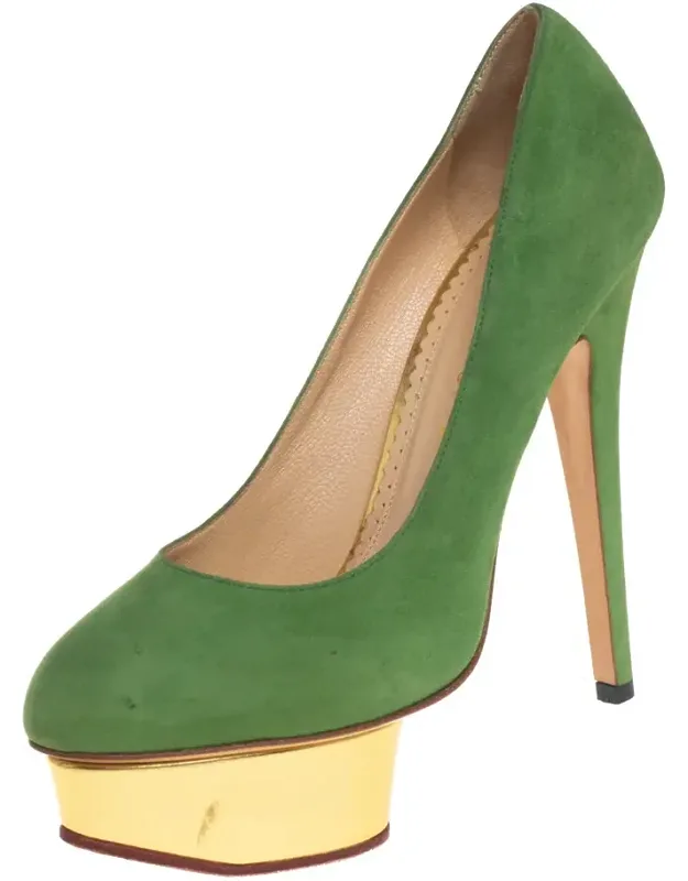 Suede Dolly Platform Pumps