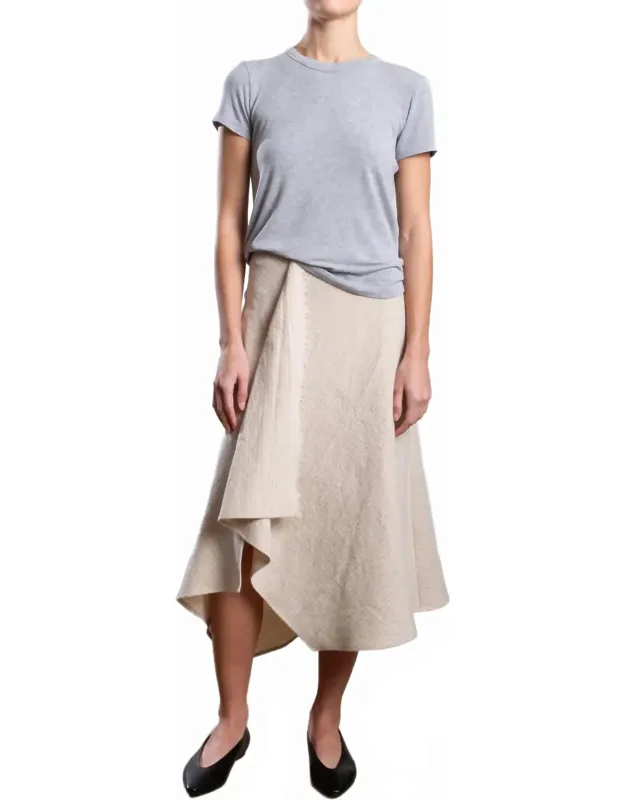 Brushed Pinstripe Skirt