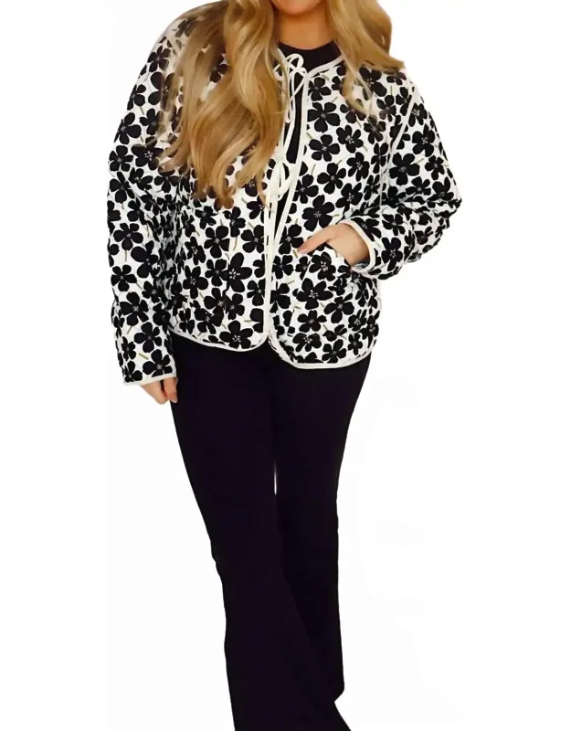 Daisy Flower Quilted Jacket