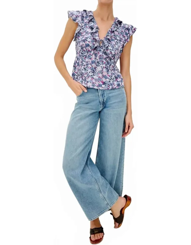 Carmine V-neck Top