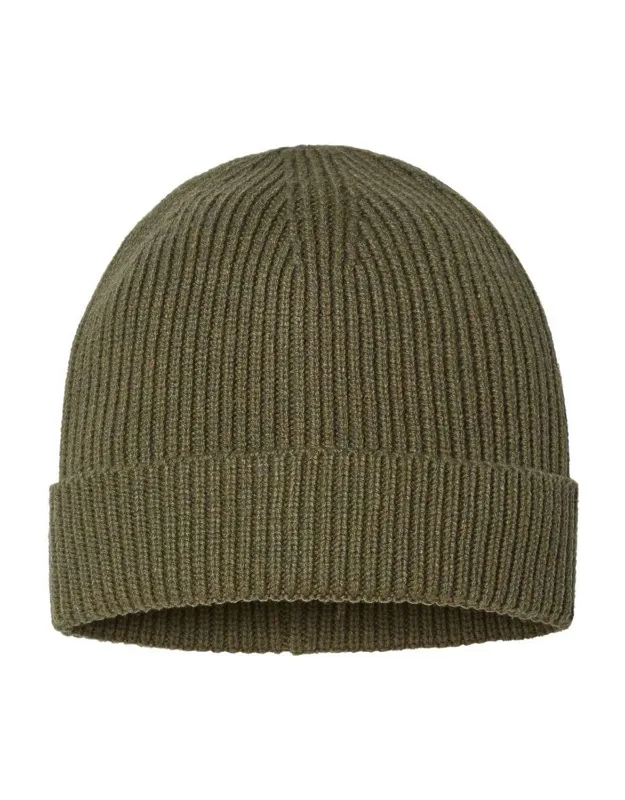 Sustainable Fine Rib Cuffed Beanie