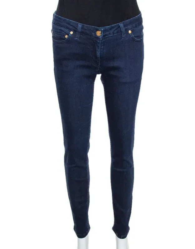 Indigo Denim Tapered Fitted Jeans