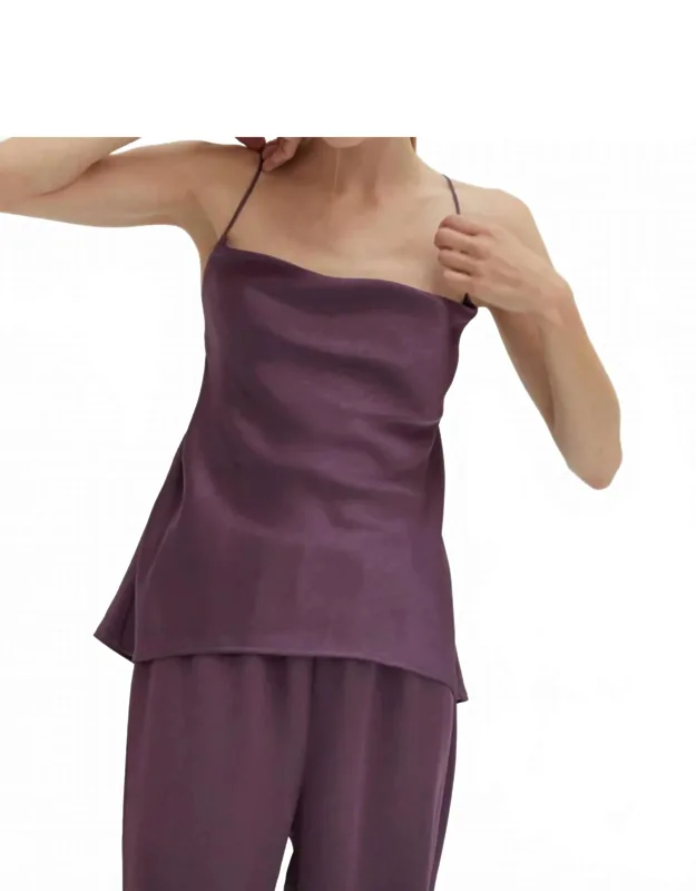 Cowl Neck Satin Top