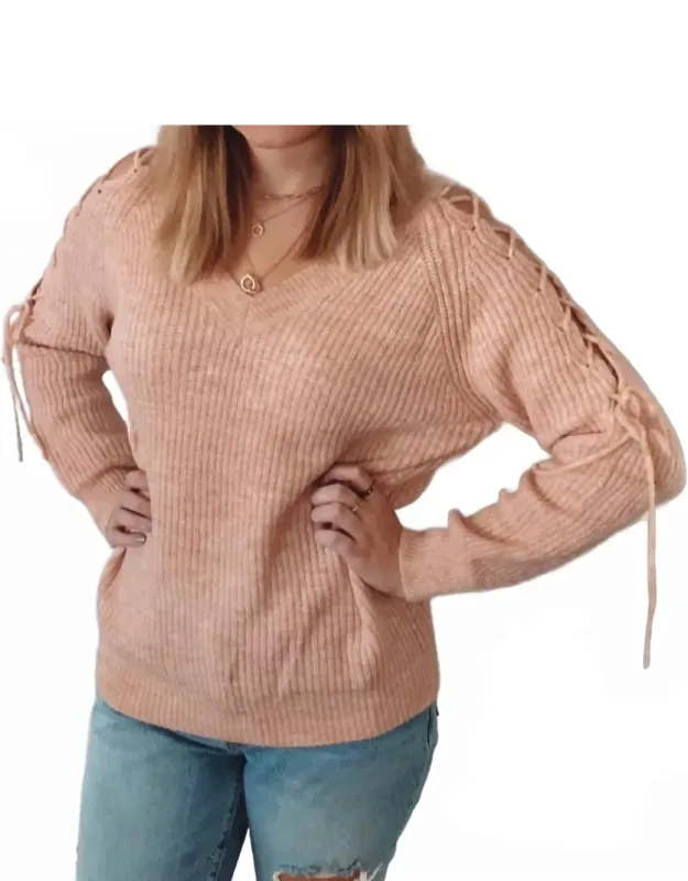 Lace Up Sweater