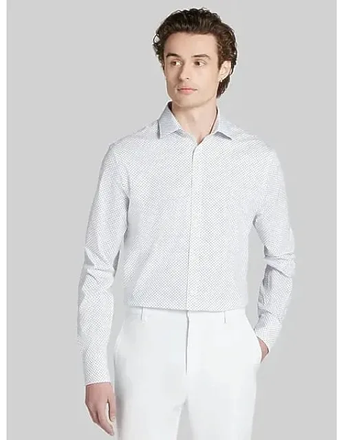 Skinny Fit Diamond Pattern Dress Shirt