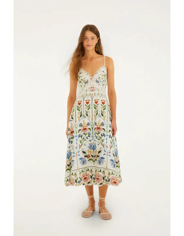 Stitched Garden Midi Dress