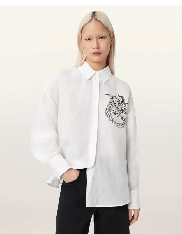Sparrow Printed Linen Shirt