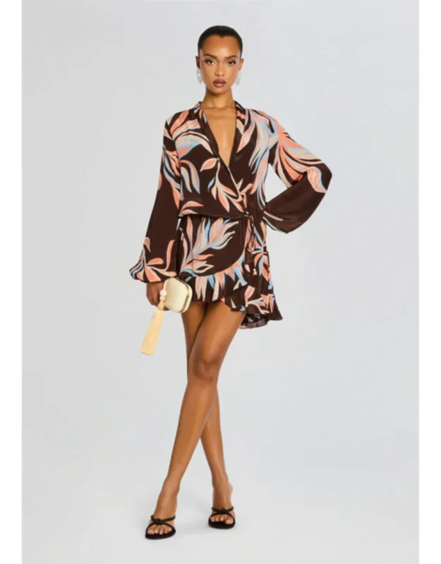 Fern Front Wrap Mini Dress