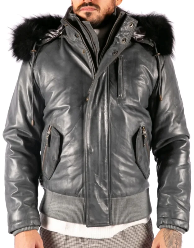 Hooded Bomber Puffer Jacket