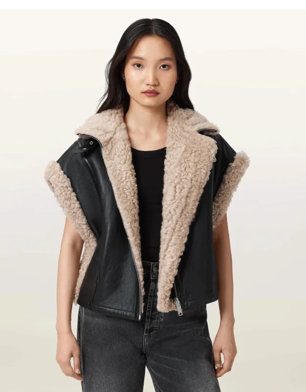 Reversible Shearling Gilet
