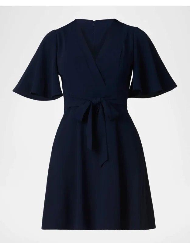 Flutter-sleeve Mini Dress