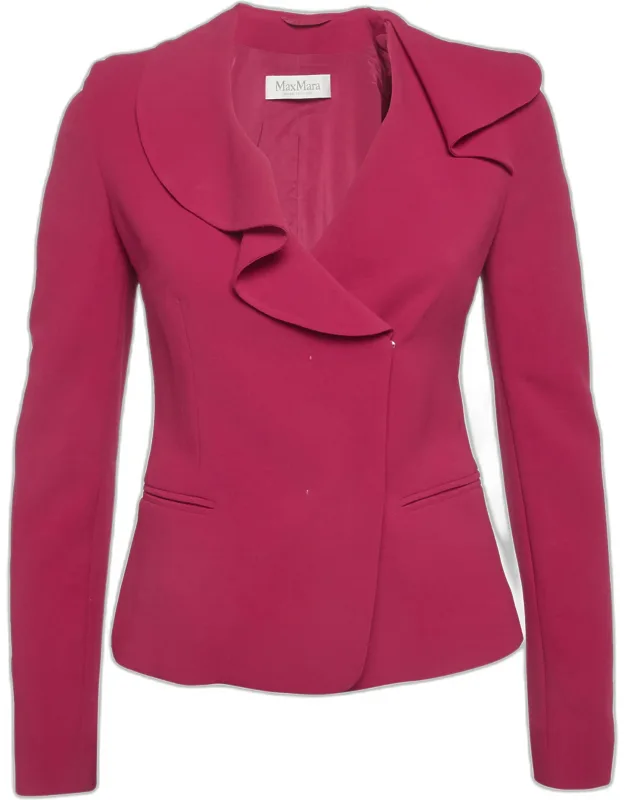 Crepe Frilled Blazer