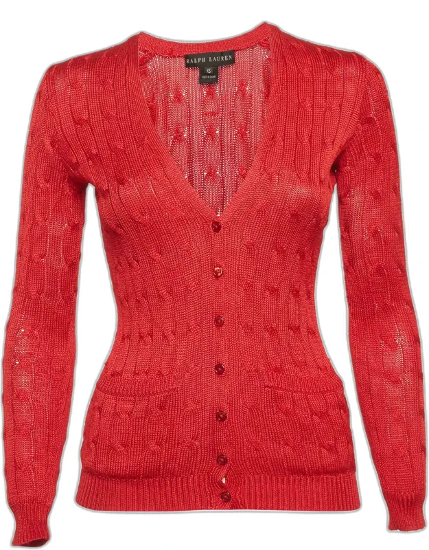 Silk Knit Buttoned Cardigan