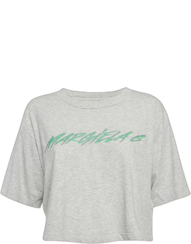 Printed Jersey Crop T-shirt