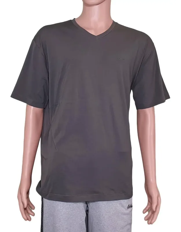 Short Sleeve V-neck Logo T-shirt