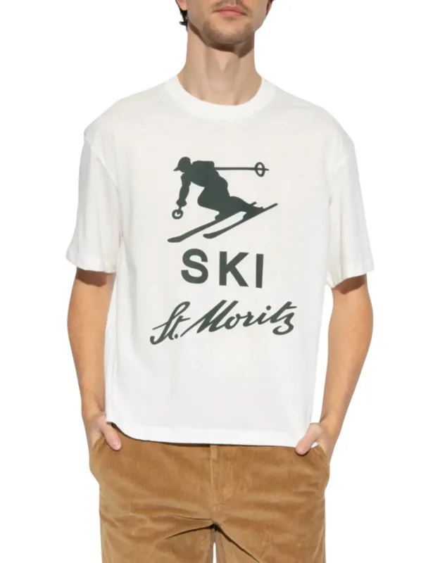 Ski St Mortiz Logo Graphic T-shirt