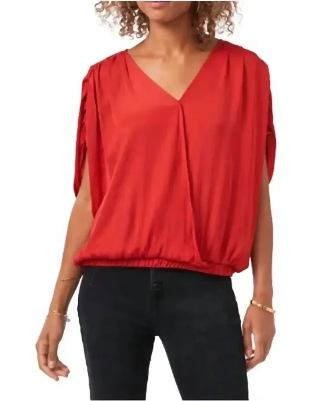 Dolman Sleeve Blouson Top