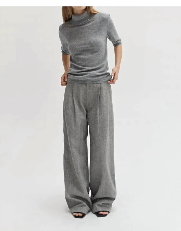 Half Sleeve Turtleneck Top