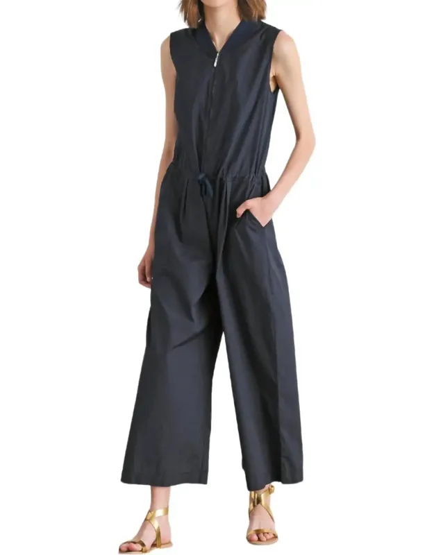 Sleeveless Zip Up Jumpsuit