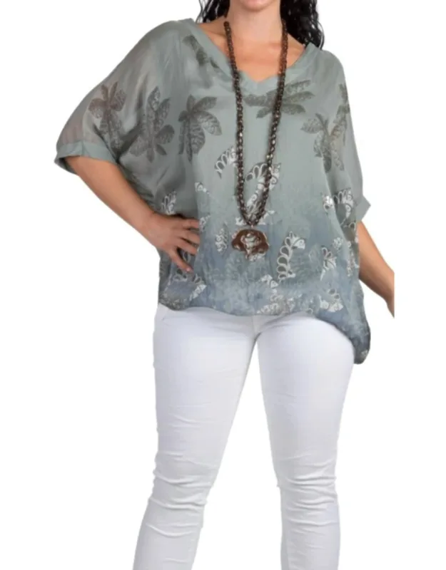 Leaf Print Blouse