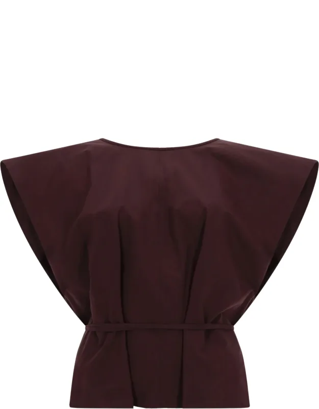 Sleeveless Top With Belt