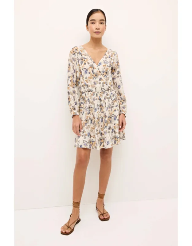 Vera Dress With Intricate Pleated Detail And Side Seam Invisible Zipper