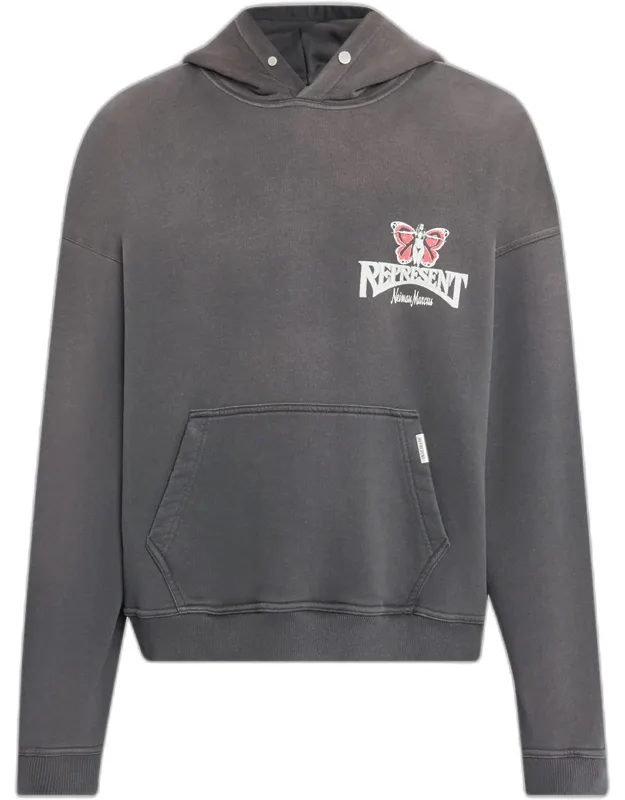 Butterfly Initial Cotton Boxy-fit Hoodie