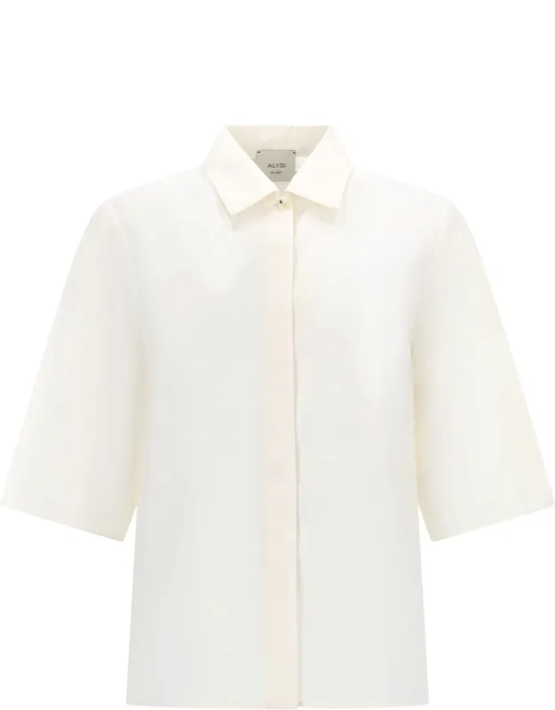 Silk Cropped Shirt