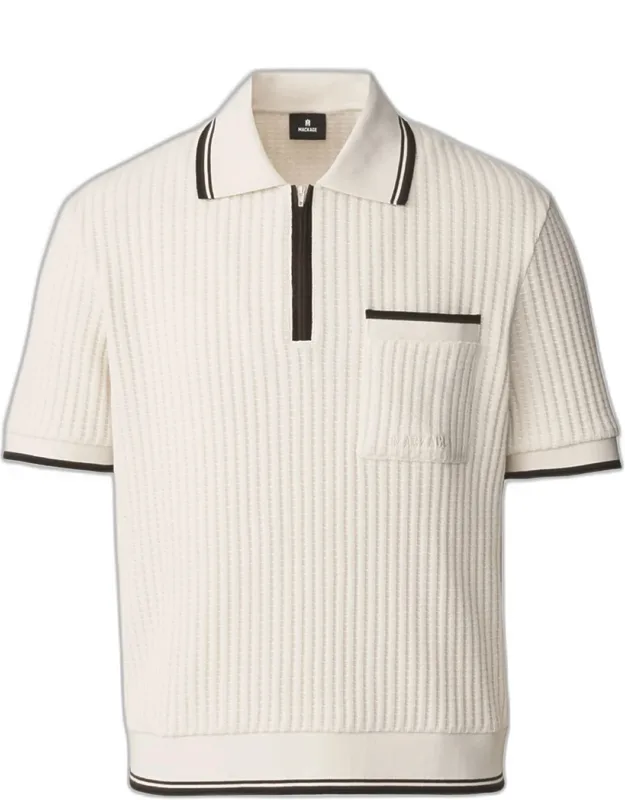Estaban Crochet Knit Polo Shirt