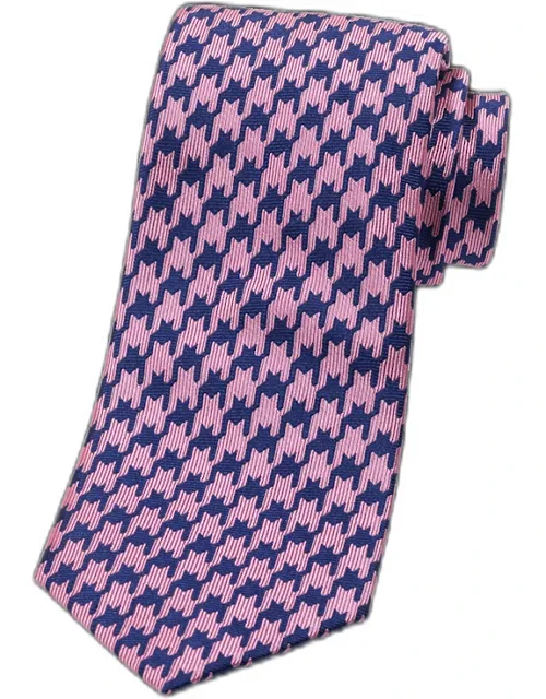 Houndstooth Woven Silk Tie