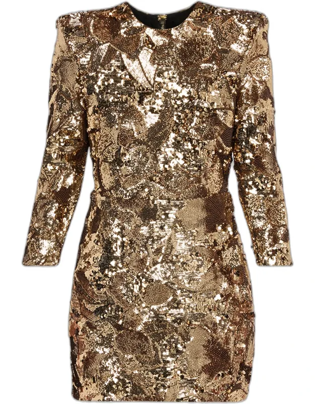 Florentine Sunset Sequined Mini Dress