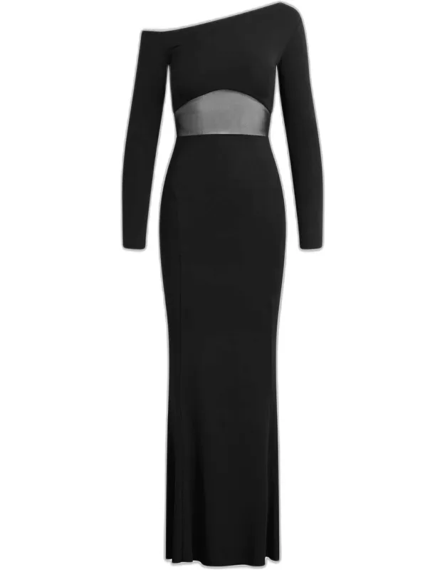 The Hold Me Asymmetric Maxi Dress