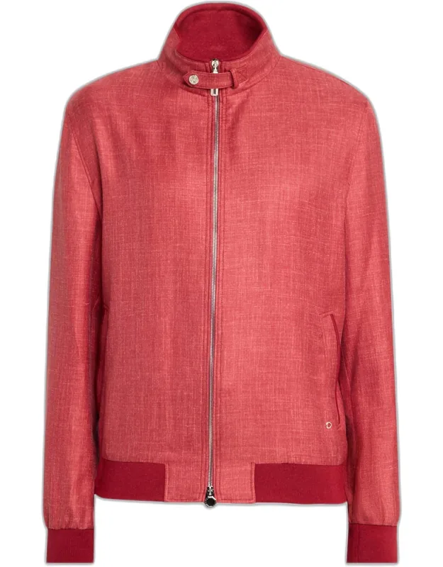 Textured Linen-blend Jacket