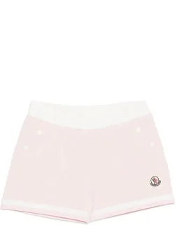 Button-detail Stripe-detail Shorts