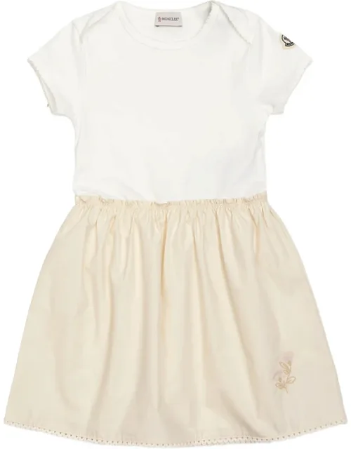Embroidered-flower Cotton Dress