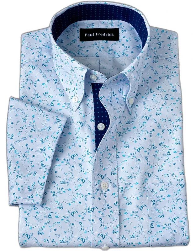 Non-iron Cotton Floral Dress Shirt