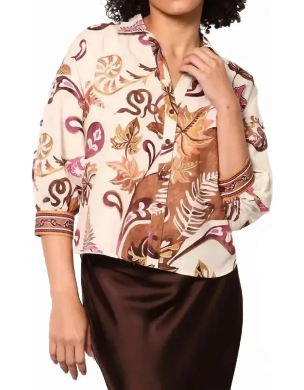 Elsa Top - Long Sleeve Blouse With Stylish Collar