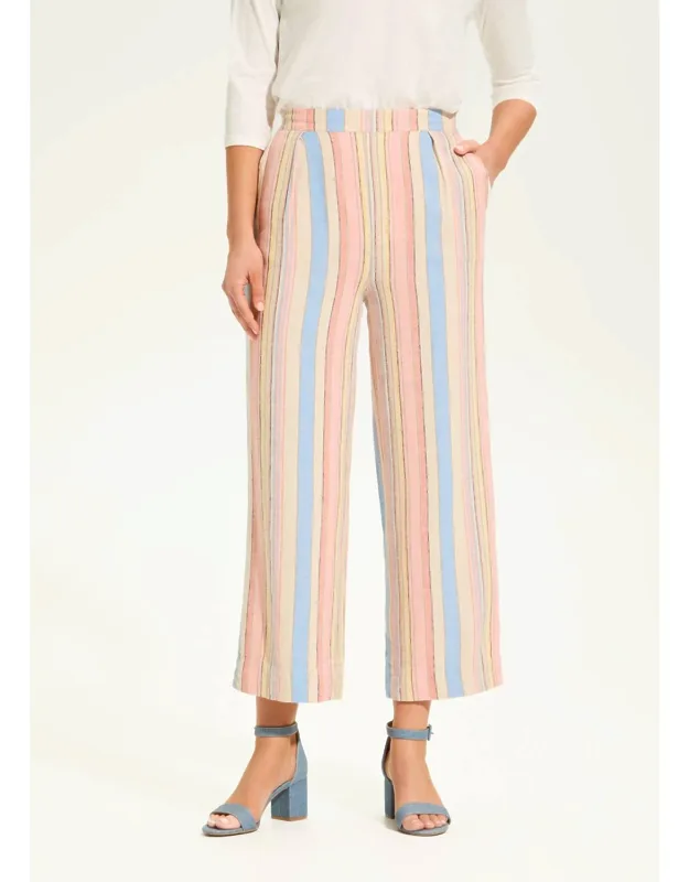 Aperol Stripe Crop Trousers