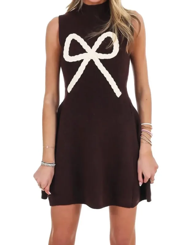 Bow On Top Sweater Dress