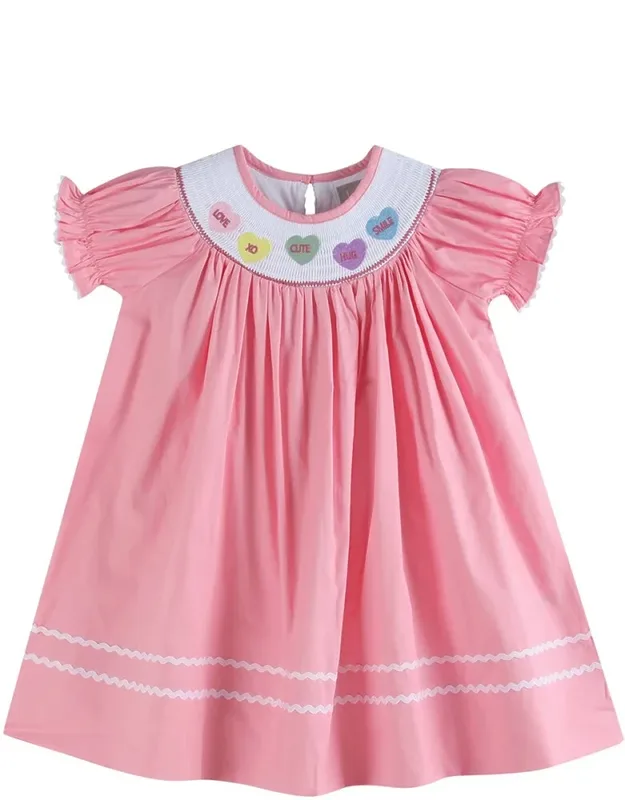 Heart Smocked Bishop Dress