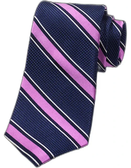 Stripe Tie Woven Silk 3 1/8'' Width