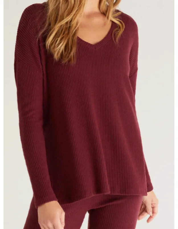 Me-time Rib Long Sleeve Top