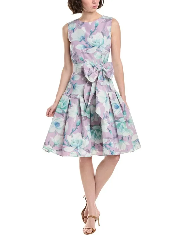 Printed Taffeta Dress