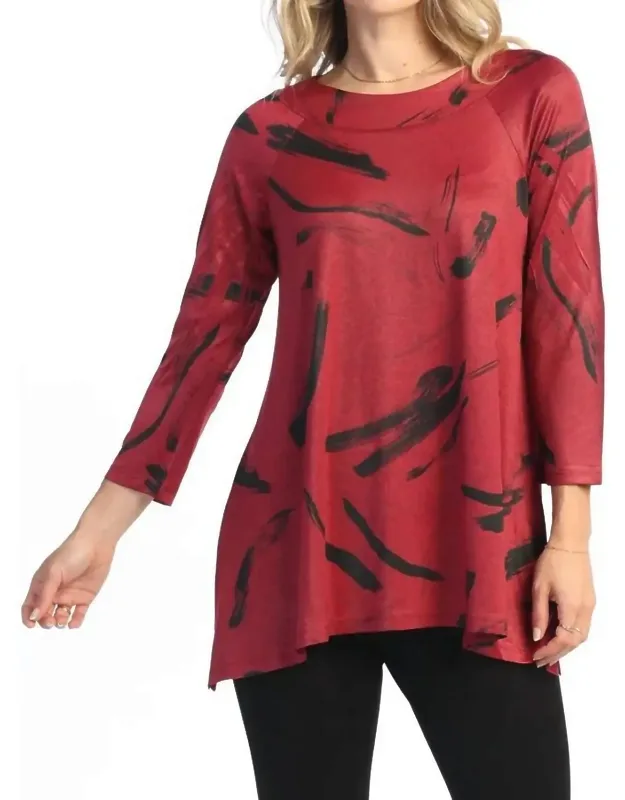 Ripples Raglan Sleeve Slinky Top