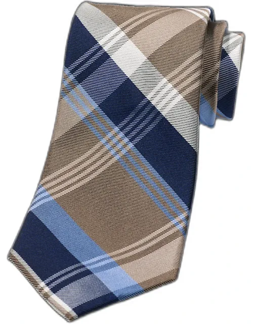 Plaid Woven Silk Tie