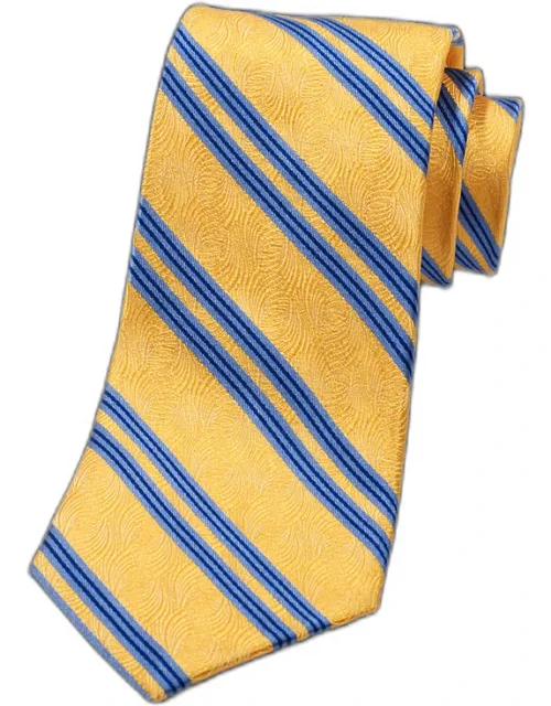 Stripe Tie Woven Silk 3 1/8'' Width