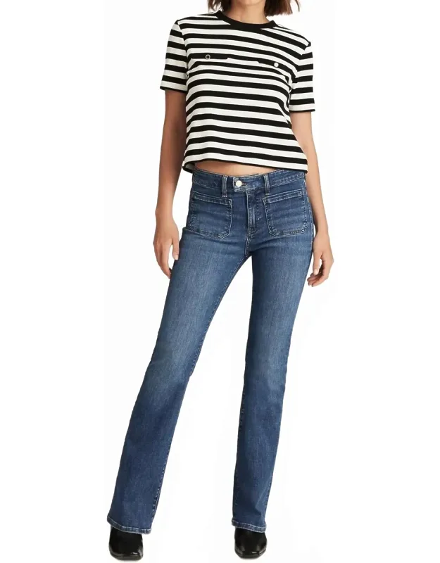 Vicky Marine Mid Rise Bootcut Jeans